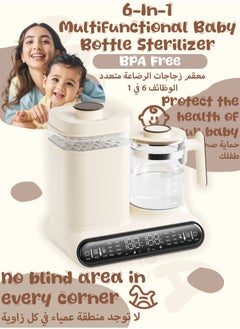 Mi VAZA 6 IN 1 Multifunctional Baby Bottle Warmer & Water Boiler | Bottle Steamer & Dryer |  Electric Kettle Temperature Control | Food Steamer | Bottle Warmer for Breastmilk | Milk Warmer, Water Warmer for Baby Formula | Halal-Certified, Fast Heating & Portable | Keep Warm With Smart Temperature Control,BPA-Free  - Image 1