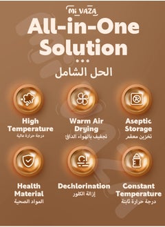 Mi VAZA 6 IN 1 Multifunctional Baby Bottle Warmer & Water Boiler | Bottle Steamer & Dryer |  Electric Kettle Temperature Control | Food Steamer | Bottle Warmer for Breastmilk | Milk Warmer, Water Warmer for Baby Formula | Halal-Certified, Fast Heating & Portable | Keep Warm With Smart Temperature Control,BPA-Free  - Image 3