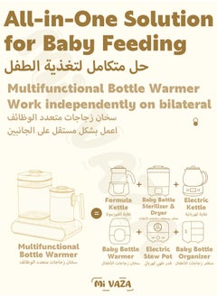 Mi VAZA 6 IN 1 Multifunctional Baby Bottle Warmer & Water Boiler | Bottle Steamer & Dryer |  Electric Kettle Temperature Control | Food Steamer | Bottle Warmer for Breastmilk | Milk Warmer, Water Warmer for Baby Formula | Halal-Certified, Fast Heating & Portable | Keep Warm With Smart Temperature Control,BPA-Free  - Image 4