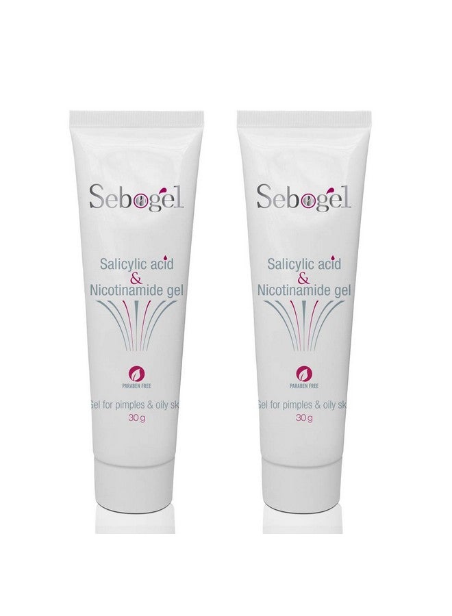 Sebogel Salicylic Acid & Nicotinamide Gel For Pimples And Oily Skin 30Gm Pack Of 2 - Image 1