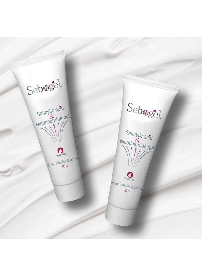 Sebogel Salicylic Acid & Nicotinamide Gel For Pimples And Oily Skin 30Gm Pack Of 2 - Image 4