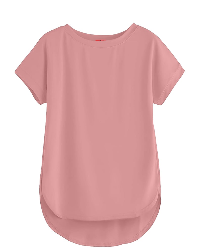 SHODOX® Women's Cotton Blend Solid Regular fit Round Neck Short Sleeve T-Shirt (Pack of 1) - Image 1