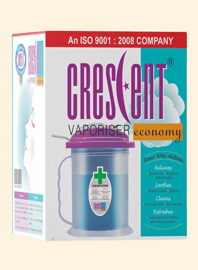 كريسنت جهاز بخار كريسنت إيكونومي برو لعلاج البرد والسعال | جهاز بخار للوجه | جهاز استنشاق بالبخار | مؤشر ضوئي | برتقالي | عبوة من قطعة واحدة - Image 2