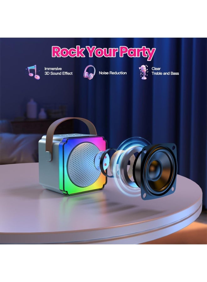 ROCK LIGHT S116 Wireless Karaoke Speaker Set, RGB Ambient Light, DSP Chip, HIFI Sound Quality, 3D Surround (Blue) - Image 5