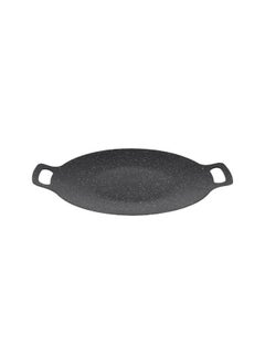 DELCASA Delcasa 34 cm Deep Tawa- DC3405/ with Granite Non-Stick Coating and Double Handle, for Roti, Chapatti, Dosa, Tortilla, Crepe, Pancake, etc./ Multi-Purpose Flat Skillet Pan, Compatible with Induction, Hotplate, Halogen, Ceramic Gas Types/ Black  - Image 1