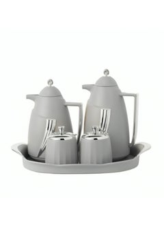 Alostoura Tea and Coffee Thermos with a Beautiful Design and Modern Gray Color 