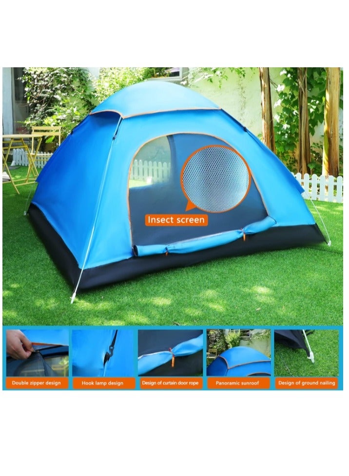 خيمة تخييم أوتوماتيكية منبثقة، خيمة محمولة فورية منبثقة مثالية للتخييم، خيمة ظهر خفيفة الوزن ومقاومة للماء، يتم إعدادها في ثوانٍ، 200 × 150 × 100 سم - Image 3