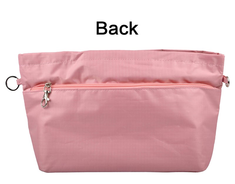Vercord Purse Organizer Insert Bag Tote Handbags Pocketbook Inserts Organizers Zipper 11 Pockets Pale Pink Large - Image 5