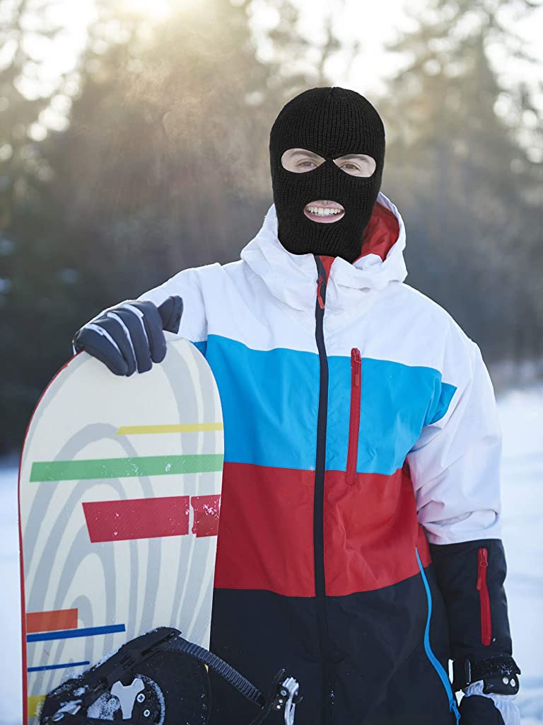 PROBEROS® Full Face Ski Mask for Men Women, Knitted Balaclava Ski Mask Thermal Balaclava for Winter Outdoor Sports Ski BikeFull Face Cover Mask, UV Protected Cycling Accessories Mask for Men & Women - Image 2