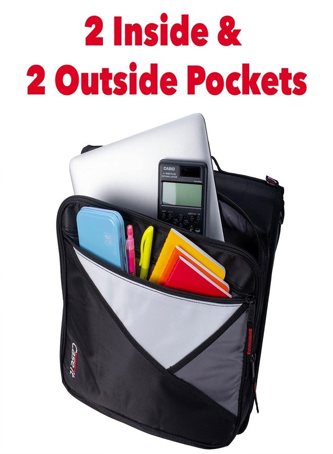 Case it Case-it Universal Zipper Binder | 2-Inch O-Rings, 13-Inch Laptop/Tablet Padded Pocket, 400 Sheet Capacity, Multiple Storage Pockets & Shoulder Strap | School & Office Organizer | LT-007 Mint Blue - Image 5