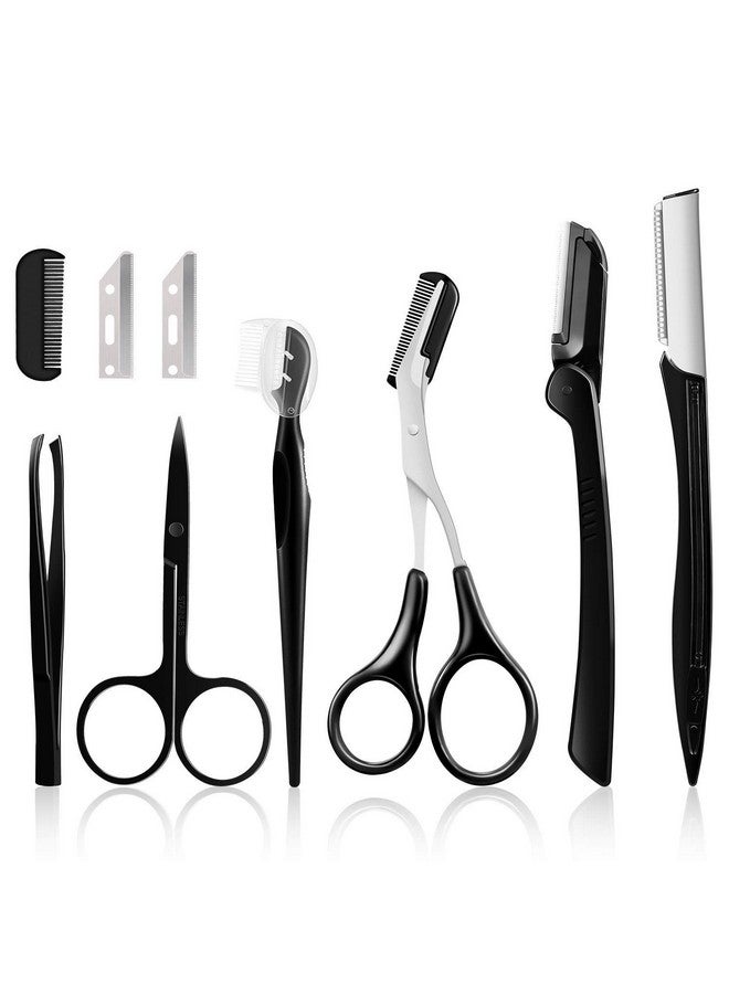 ZTRHYOO طقم حواجب أداة تقشير متعددة الاستخدامات أداة ديرمابلانينغ طقم وجه للنساء والفتيات مجموعة العناية بالحواجب (9 في 1) - Image 1