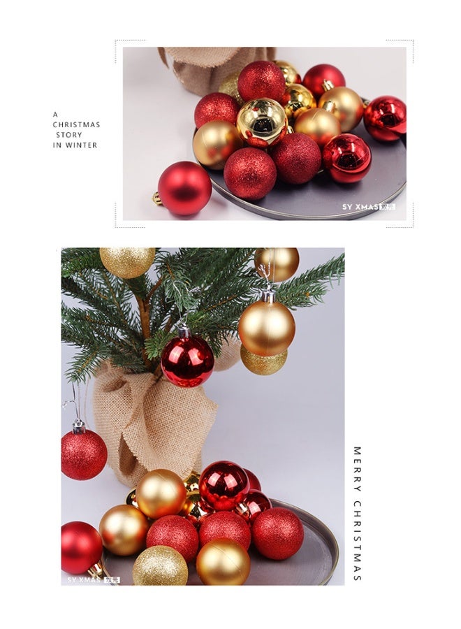 24Pcs Christmas Ball Ornaments, 4CM Christmas Tree Hanging Ornaments, Christmas Tree Decorations Balls for Xmas Trees Decor Holiday Party Wedding - Image 5