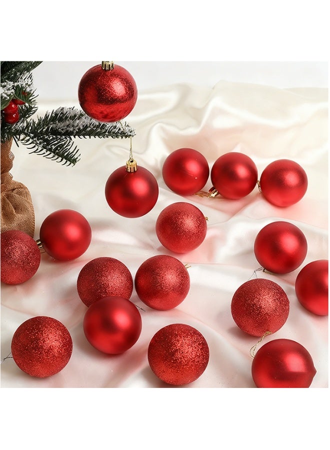 24Pcs Christmas Ball Ornaments, 4CM Christmas Tree Hanging Ornaments, Christmas Tree Decorations Balls for Xmas Trees Decor Holiday Party Wedding - Image 2