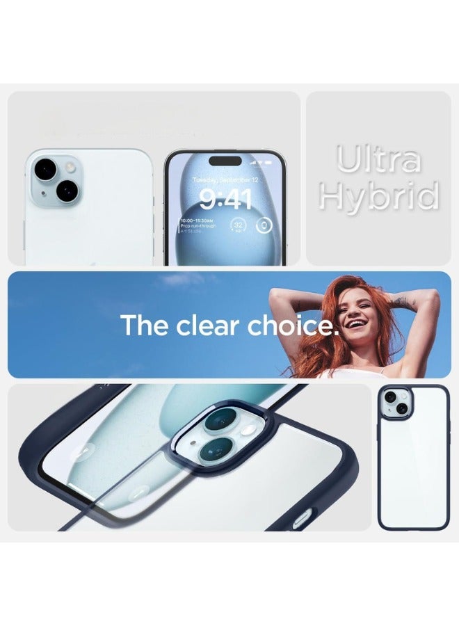 Color Fans Ultra Hybrid iPhone 15 Plus Case Anti Yellowing Navy Blue - Image 2