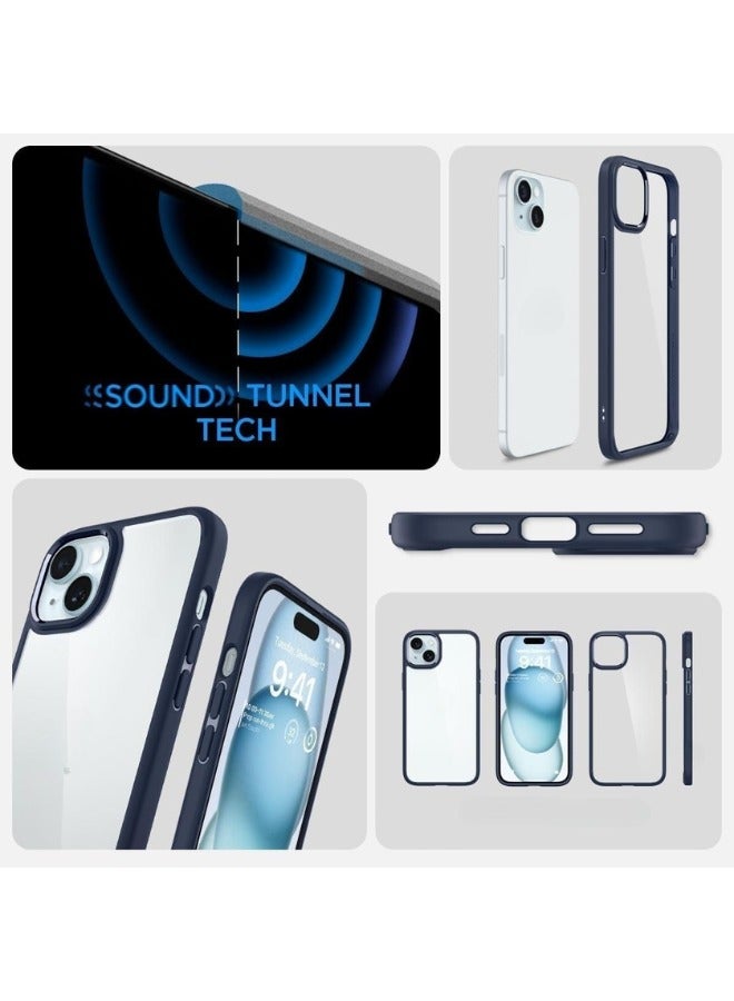 Color Fans Ultra Hybrid iPhone 15 Plus Case Anti Yellowing Navy Blue - Image 4