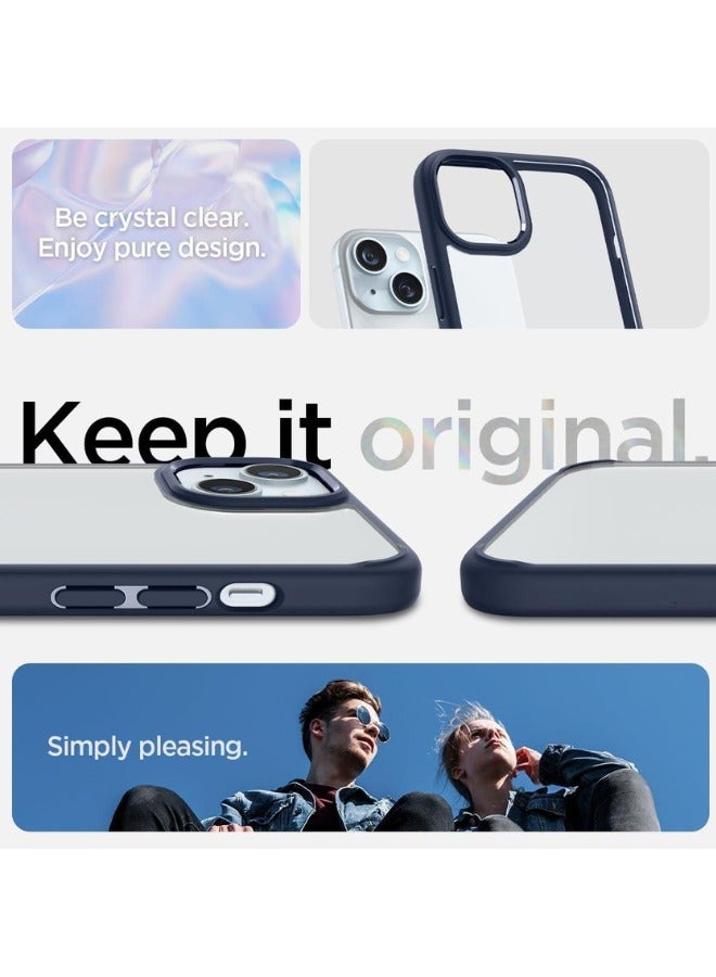 Color Fans Ultra Hybrid iPhone 15 Plus Case Anti Yellowing Navy Blue - Image 5