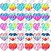 Qinline 30 Pack Easter Gifts for Kids Mini Heart Pop Fidget Toy with Gift Cards for Boys Girls Bulk Kid Easter Egg Fillers Party Favors School Classroom Prizes Exchange Goodie Bags Stuffers - Image 2