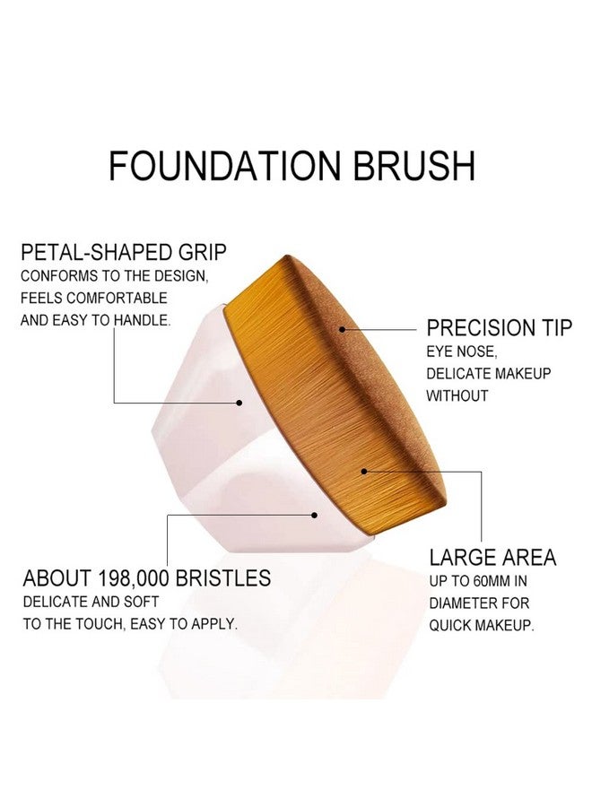 Tyemp Brochas De Maquillaje, Flat Top Kabuki Hexagon Foundation Brush, Brochas De Maquillaje Con Tapa Plana Magic Brochas Para Base De Maquillaje Makeup Brush for Women Girls (Black & Pink) - Image 3