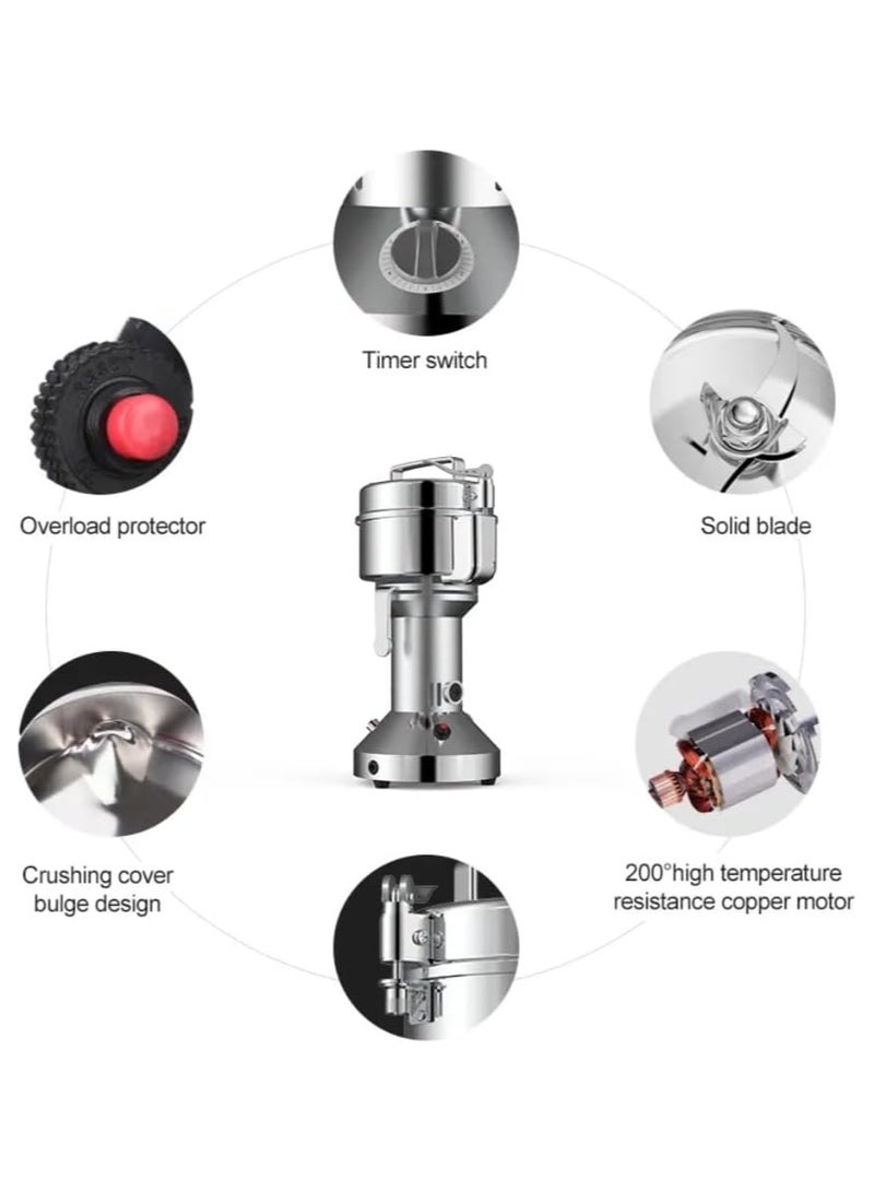 Electric Grain Grinder Mill High-speed Spice Herb Mill Commercial Powder Machine Dry Cereals Grinder CE 3000W - Image 2