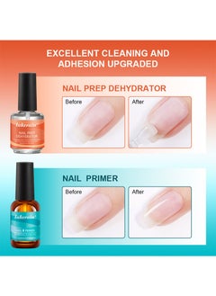 lakerain Nail Primer and Dryer Set, Nail Prep Dehydrator，Professional Acid Free Nail Polish, Air Dry Long Lasting Nail Polish for Acrylic Nails and UV Gel Nail Polish Powder  - Image 5