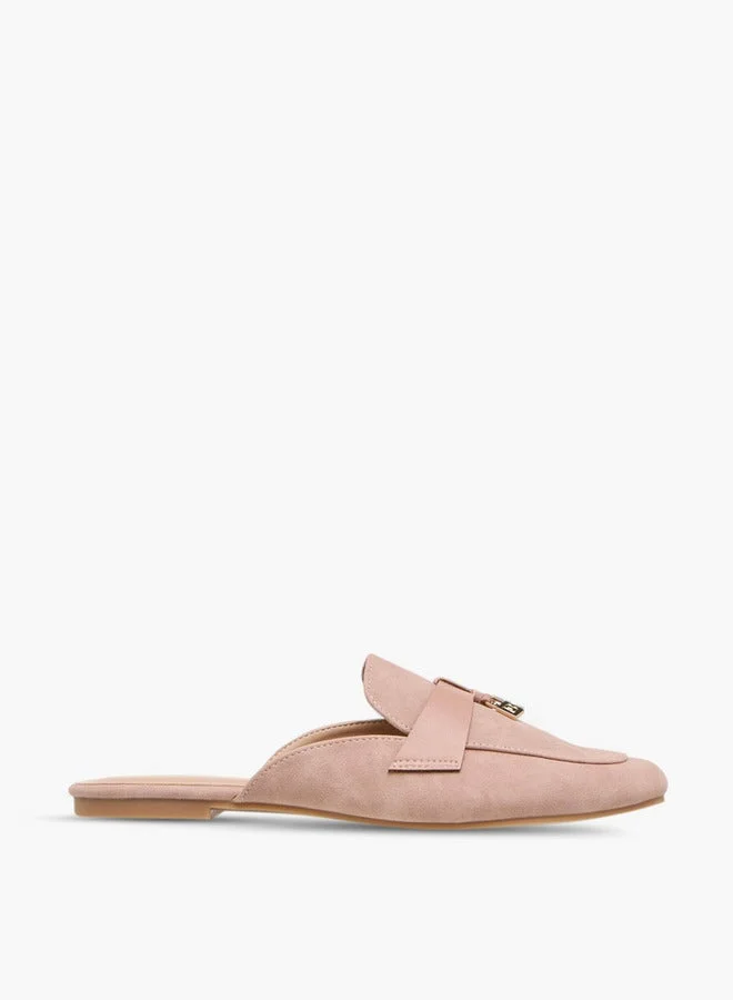 Metal Accent Slip-On Mules