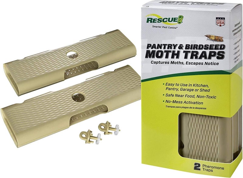 RESCUE ! Pantry & Birdseed Moth Traps with Pheromone Lure - 2 Traps - Image 1