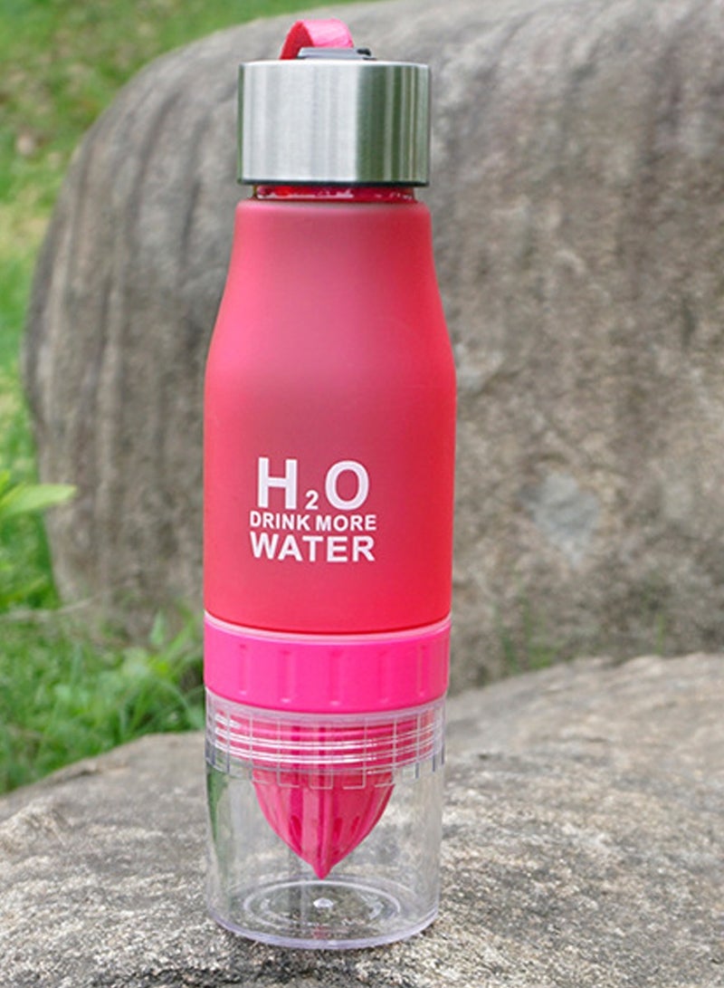 Sports Water Bottle For Healthy and Stylish Lifestyle, Gym Water Bottle, Yoga Workout Water Bottle, Perfect For Detox Water, Healthy Drinks, Fitness, Travel, 650 ml Fruit Infuser Bottle with Carrying Strap - Image 5