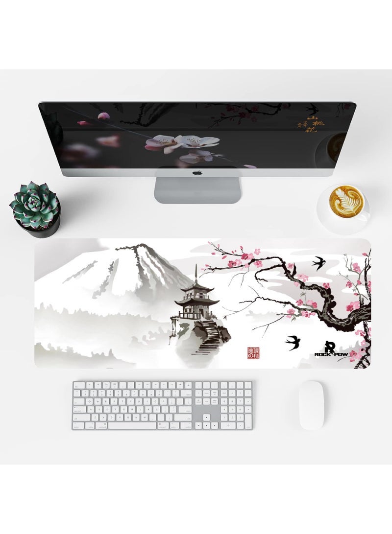 Captaintech Blossom Gaming Mouse Pad (800x300mm) - Non-Slip Rubber Base Desk Mat with Stitched Edges for Office & Home Use - Image 2