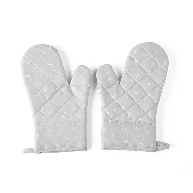 Thick Silicone Oven Mitts Heat Resistant Baking Gloves Fog gray Fog gray