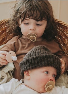 FRIGG Round Latex Baby Pacifier 0-6M 6-Pack Cinnamon Charm - Size 1  - Image 4