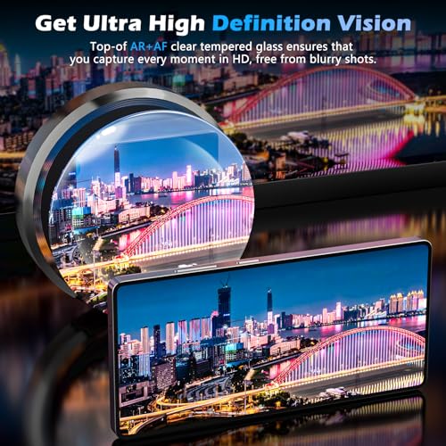 imluckies for Samsung Galaxy S25 Ultra Camera Lens Protector, AR+AF Tempered Glass & 9H Anti-Scratch Metal Individual Lens Cover, HD Clear Camera Protection for S25Ultra, Titanium Black - Image 4