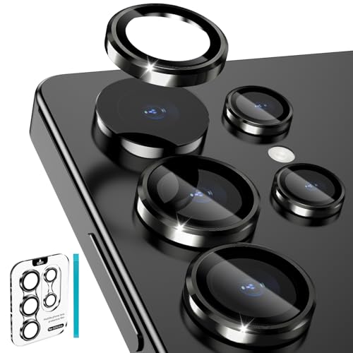 imluckies for Samsung Galaxy S25 Ultra Camera Lens Protector, AR+AF Tempered Glass & 9H Anti-Scratch Metal Individual Lens Cover, HD Clear Camera Protection for S25Ultra, Titanium Black - Image 1