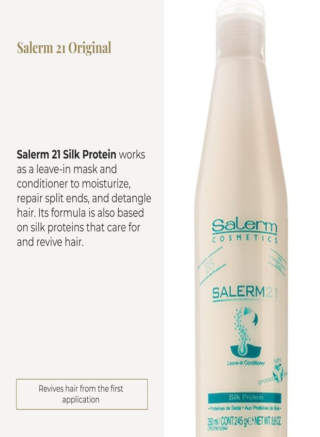 SALERM - Instant Hair Conditioner 21 Silk Protein - 250 ml - Leave-In or Rinse-Out Conditioner - with Silk Proteins - Heat Protector and Hydrating - Image 2