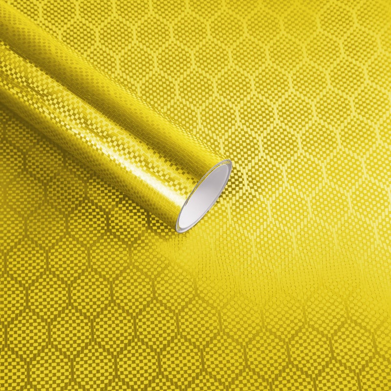 Lypumso Honeycomb Carbon Fiber Vinyl Wrap Chrome Hexagon Cast Vinyl Film for Almost Cars and Motorcycles Exterior Interior SelfAdhesive Car Wrap Stickers Gold 1ft x 5ft