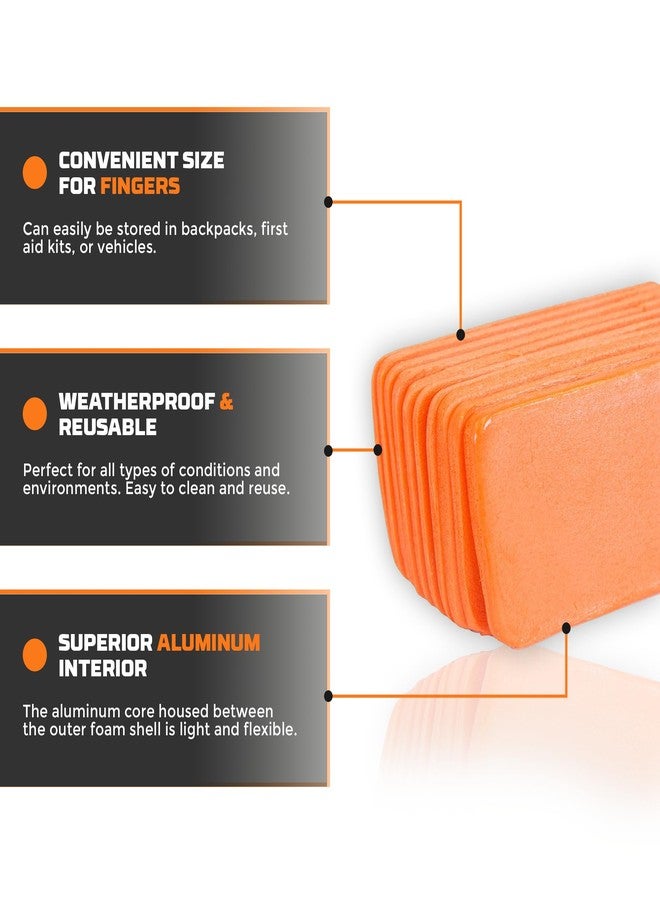 Primacare IS-5202 (Pack of 10) Padded Aluminum Finger Splints, Finger Brace for Pain Relief Sport Injuries, Basketball, Finger Buddy Wraps for Broken, Swollen Fingers or Dislocated Joint, 2", Orange - Image 3