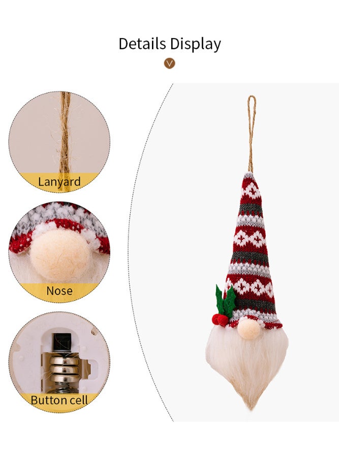 HI-FINE 5 قطع زينة عيد الميلاد زينة جنوم عيد الميلاد المعلقة جنوم سويدي مصنوع يدويًا جنوم قماش سانتا إلف زينة شجرة عيد الميلاد زينة العطلات زينة عيد الميلاد المنزلية - Image 3