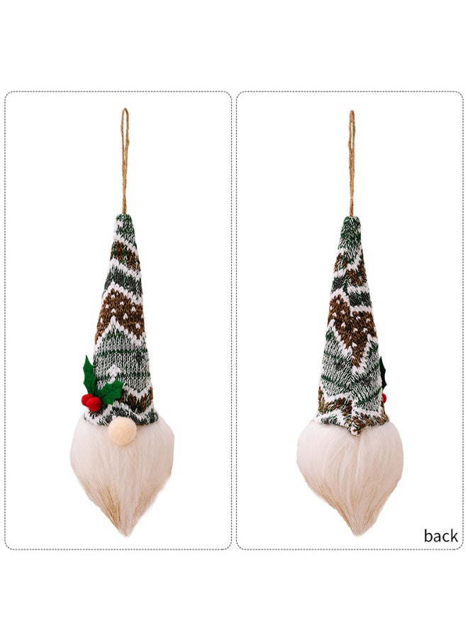 HI-FINE 5 قطع زينة عيد الميلاد زينة جنوم عيد الميلاد المعلقة جنوم سويدي مصنوع يدويًا جنوم قماش سانتا إلف زينة شجرة عيد الميلاد زينة العطلات زينة عيد الميلاد المنزلية - Image 2