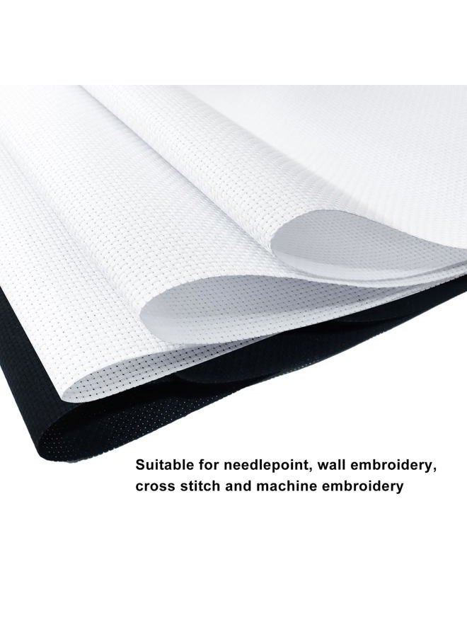Murtenze 6 Pieces Classic Aida Cloth, 11 Count Cross Stitch Fabric White&Black Aida Fabric, Large Embroidery Cloth for Home DIY Embroidery Decoration - Image 5