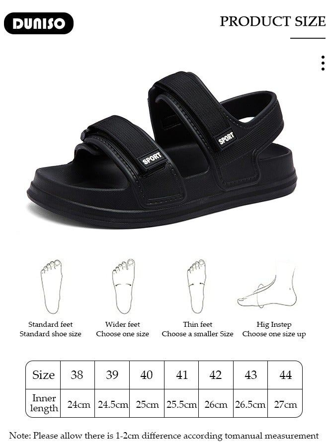 DUNISO Fashion Summer Slides Sandal for Men Outdoor Hiking Sandals Closed, Non-Slip Beach Sandal Platform Sandals Comfort Lightweight Ultra Cushion EVA Slippers(Size 42)  - Image 4