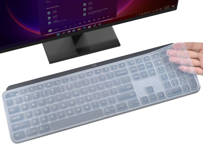 DAMMOMKO Keyboard Cover Skin for Logitech MX Keys S & MX Keys Advanced Illuminated Wireless Keyboard, Logitech Craft Advanced Wireless Keyboard Protector, (Not Fit MX Keys S for Mac), Clear - Image 1
