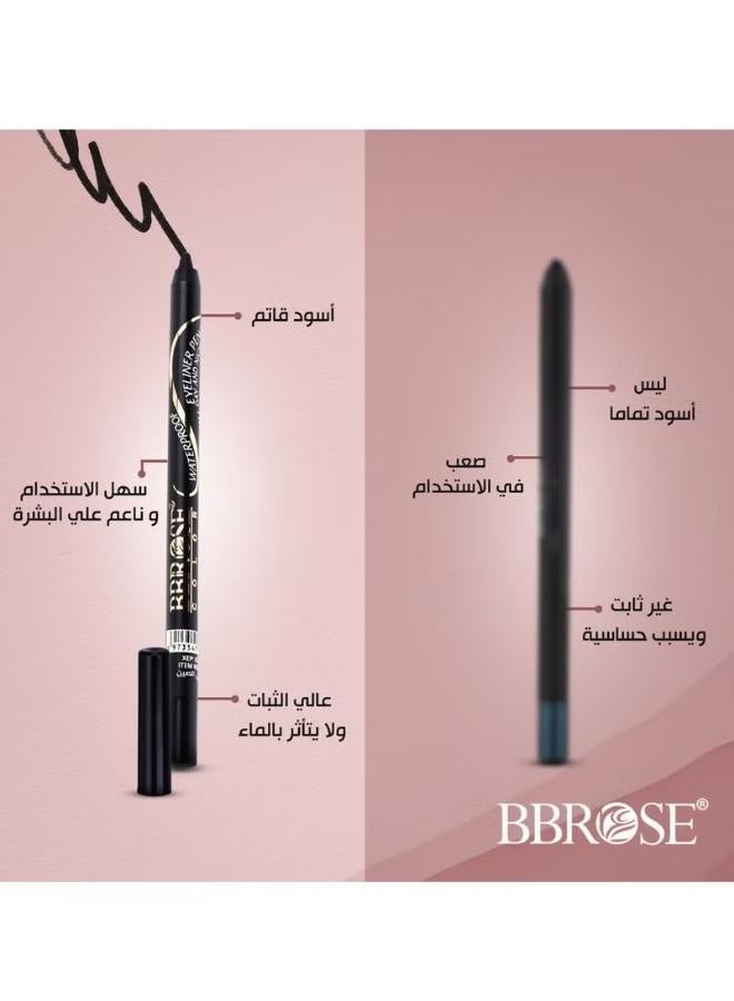 بي بي روز قلم تحديد عيون مقاوم للماء يدوم 24 ساعة لون فحمي أسود - Image 3