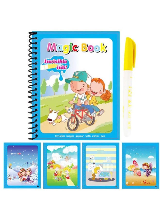 This magical coloring book and Montessori pen set is perfect for nursery, travel, and outings. It encourages creativity and focus in children and is suitable for boys and girls aged 3 and up. - Image 4