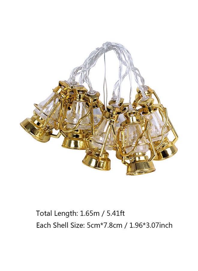 NIBEMINENT - 10 LEDs Egg Shape String Fairy Lights Gold 5.41feet - Image 1