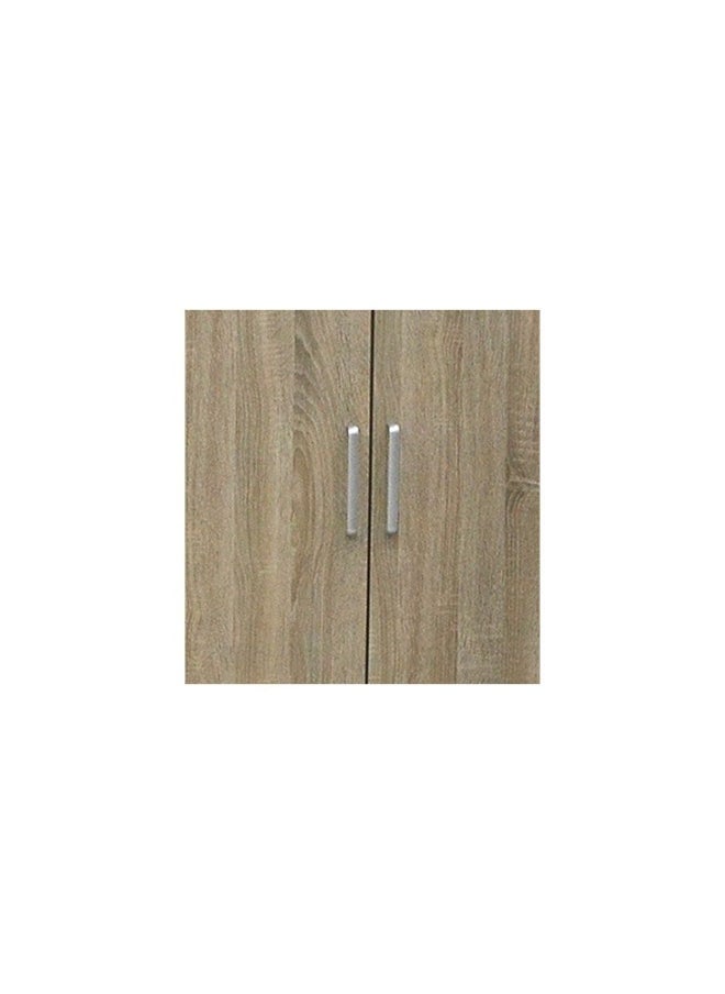 DANUBE HOME Supreme 5-Door Wardrobe With Mirror For Hanging Clothes Extra Sturdy Rack Storage Organiser Modern Design Space Saving Cabinets For Bedroom - French Sonoma Oak  - Image 2