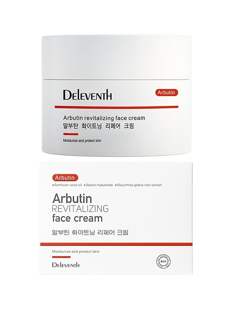 DEleventh Korean Brand Î±-Arbutin Revitalizing Face Cream 30g / with Vitamin C and Sodium Hyaluronate for a Brighter, Even-Toned Complexion and Deep Hydration