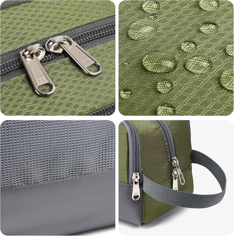 Yeiotsy Toiletry Bag, Light Mesh Travel Toiletry Organizer for Weekend Trip Gym Bag Mens Shaving Kit Bag (Army Green) - Image 4