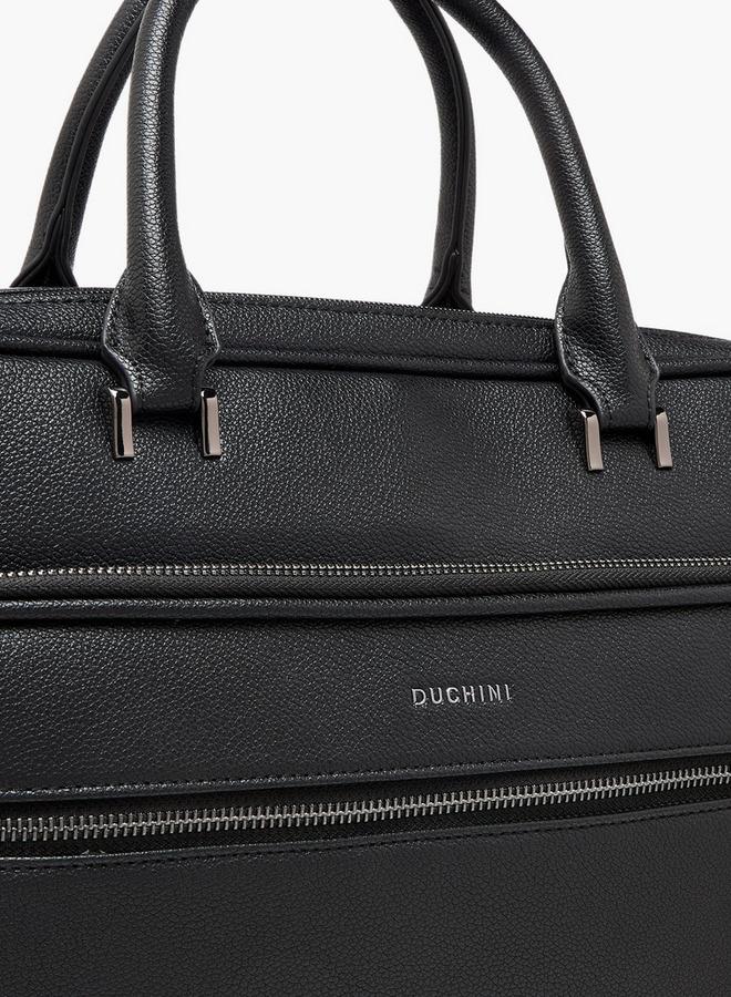 دوتشيني حقيبة لاب توب رجالي سادة - Image 5