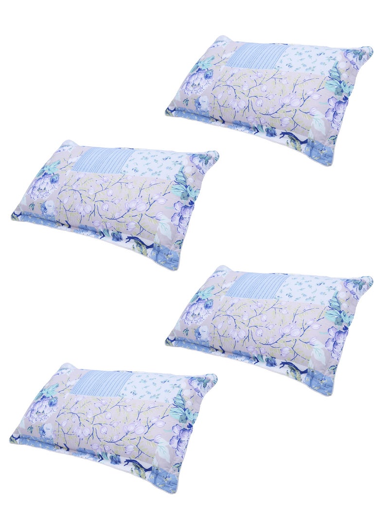 Sleep night Floral 4 Piece Pillow Case Set 50x75cm - Image 1