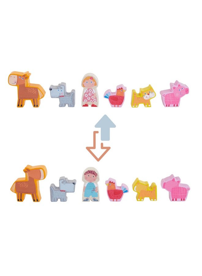 HABA Wooden Farmhouse Shape Sorter Toy with 6 Chunky Animal Blocks - Wooden Montessori Toys for 1+ Year Olds - Stacking Blocks for Toddlers 1-3 and Farm Animals Sorting Game - Image 4