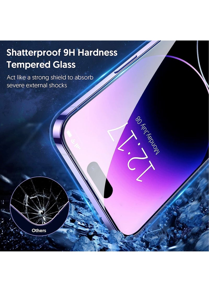 دوسالا [عبوة من 3+3] واقي شاشة لهاتف iPhone 15 Pro مع واقي عدسة الكاميرا 9H من الزجاج المقوى عالي الدقة وواقي تغطية كاملة حساس لهاتف iphone 15 Pro (iphone 15 Pro) - Image 4